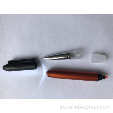 Bolígrafo de plástico promocional personalizado de doble plomo Stylus